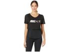 Nike Air Top Short Sleeve Graphic (black/white) Women's Clothing