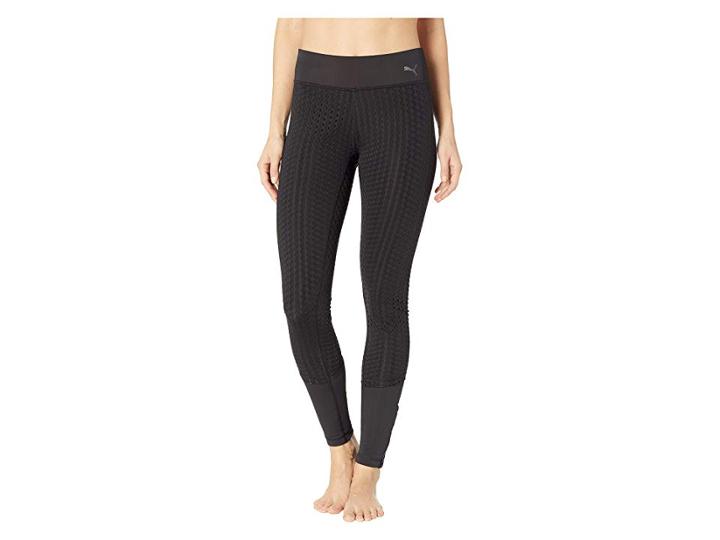 Puma Luxe Mesh Tights (puma Black) Women's Casual Pants