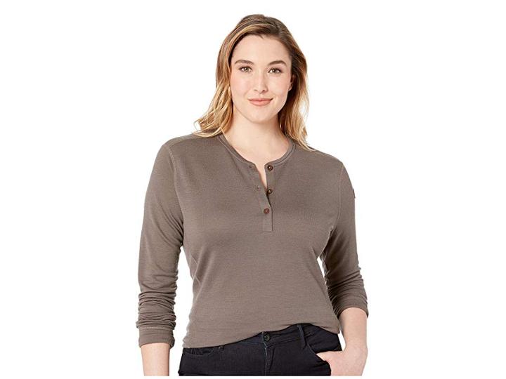 Fjallraven Lappland Merino Henley (dark Olive) Women's Long Sleeve Pullover