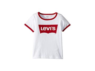 Levi's(r) Kids Oversized Batwing Ringer T-shirt (little Kids) (white) Girl's Clothing