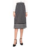 Kate Spade New York Dot Stripe Pleated Skirt (black/cream) Women's Skirt