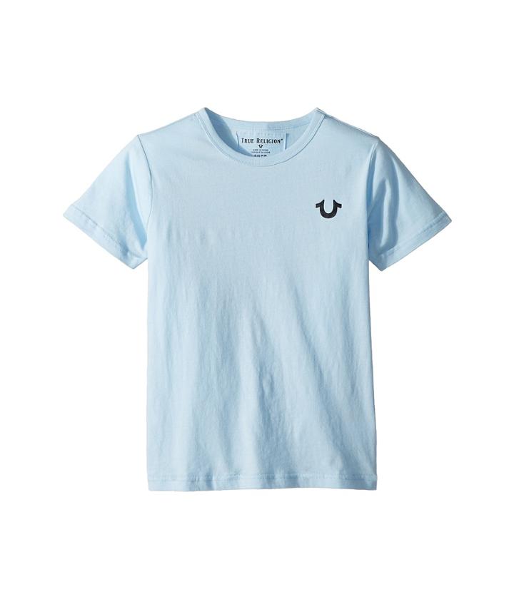 True Religion Kids Branded Logo T-shirt (big Kids) (light Blue) Boy's T Shirt