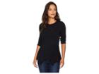 Karen Kane 3/4 Sleeve Peplum Sweater (black) Women's Sweater