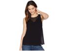 Nic+zoe Sheer Collection Top (black Onyx) Women's Clothing