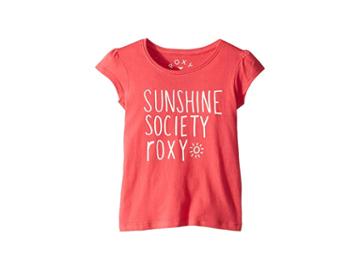 Roxy Kids We Rise School Typo Tee (toddler/little Kids/big Kids) (honey Suckle) Girl's T Shirt