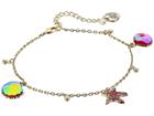 Betsey Johnson Starfish And Seashell Anklet (coral) Bracelet