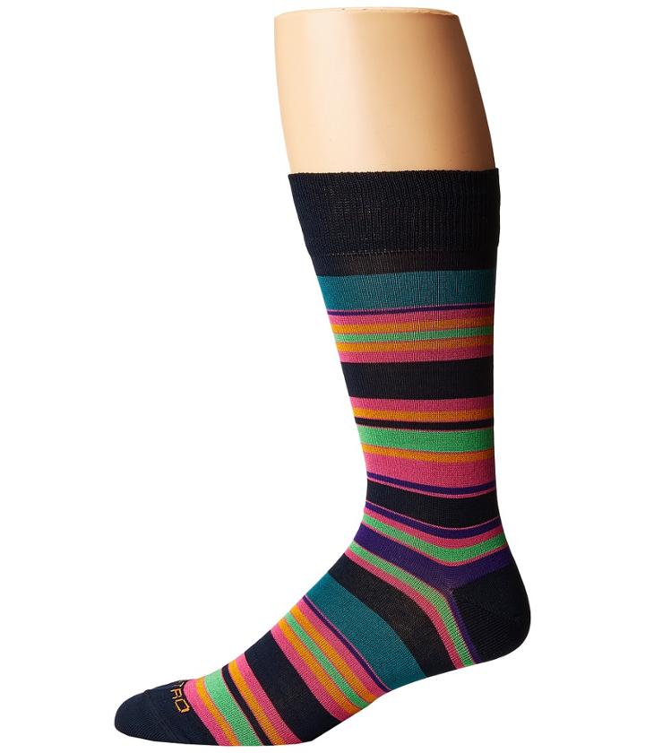 Etro Striped Socks (pink) Men's Crew Cut Socks Shoes