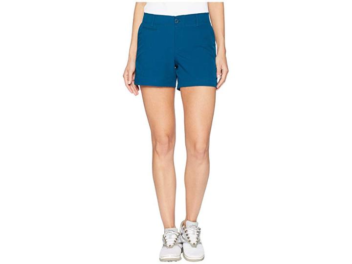 Under Armour Golf Links Shorty 4 (techno Teal/capri Light Heather/techno Teal) Women's Shorts