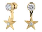 Michael Kors Brilliance Star Front And Back Drop Earrings (gold) Earring