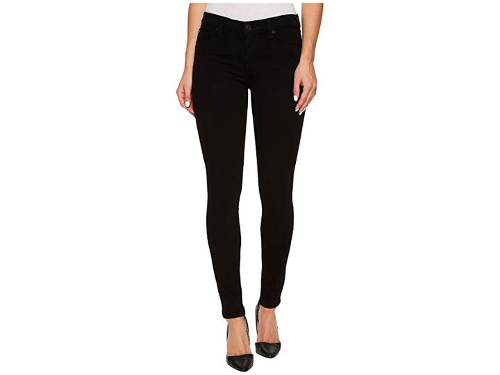 Hudson Nico Mid-rise Super Skinny Supermodel In Black (black) Women's Jeans