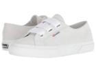 Superga 2750 Suew Biglace (white Suede) Women's Lace Up Casual Shoes