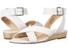 Nine West Mossa (white Leather) Women's Wedge Shoes