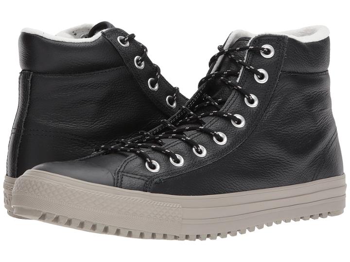 Converse Chuck Taylor(r) All Star(r) Boot Pc Tumbled Leather Hi (black/black/malted) Men's Lace-up Boots