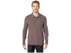Agave Denim Felspar Long Sleeve Full Button Polo (black Coffee) Men's Long Sleeve Pullover