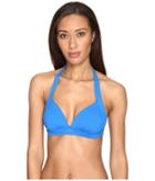 Tommy Bahama Pearl Halter Bikini Top (vivid Blue) Women's Swimwear