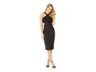 Bebe Stripe Strappy Midi Dress (black/white) Women's Dress