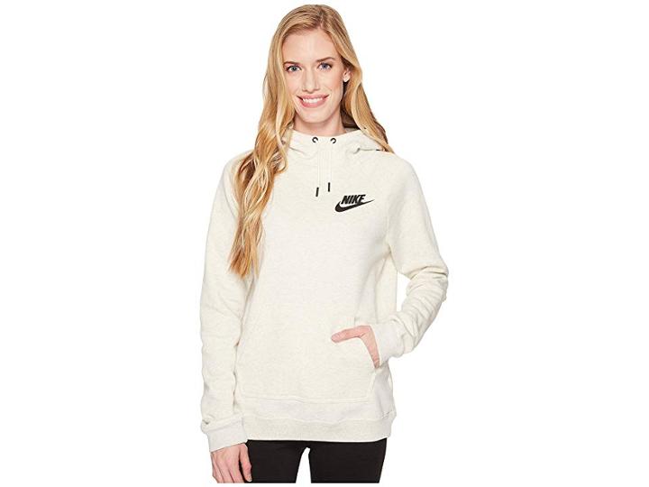 Nike Sportswear Rally Pullover Hoodie (oatmeal Heather/sail/black) Women's Sweatshirt