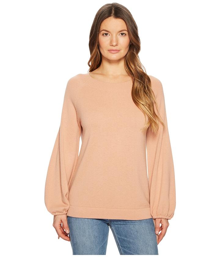 Vince Scrunch Sleeve Top (blush) Women's Long Sleeve Pullover