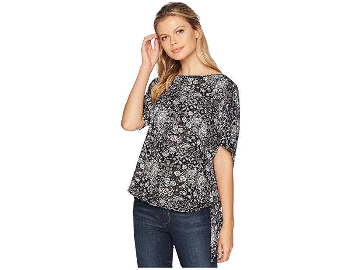 Michael Michael Kors Paisley Fun Remix Top (black/gunmetal) Women's Clothing