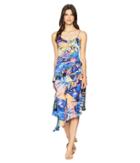 Romeo & Juliet Couture Tropical Print Dress (blue Multi) Women's Dress