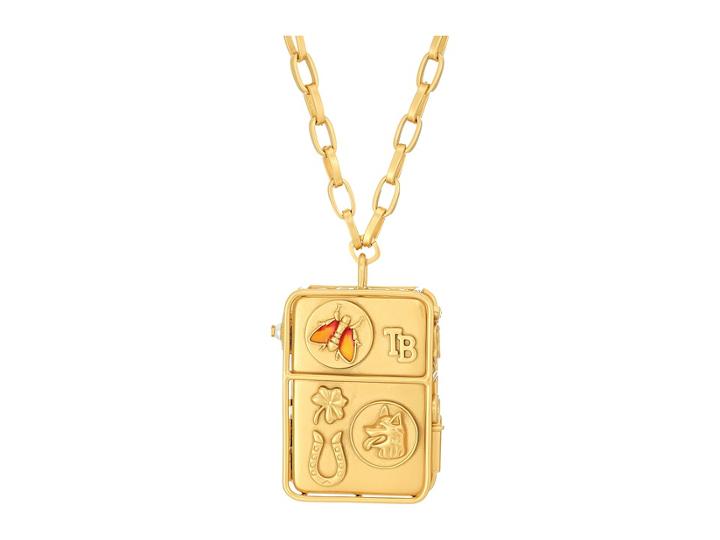 Tory Burch Icon Pendant Necklace (vintage Gold) Necklace