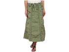 Xcvi Stretch Poplin Double Shirred Panel Skirt (meadow) Women's Skirt