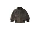 Urban Republic Kids Cow Suede Leather Jacket (infant/toddler) (charcoal) Boy's Coat