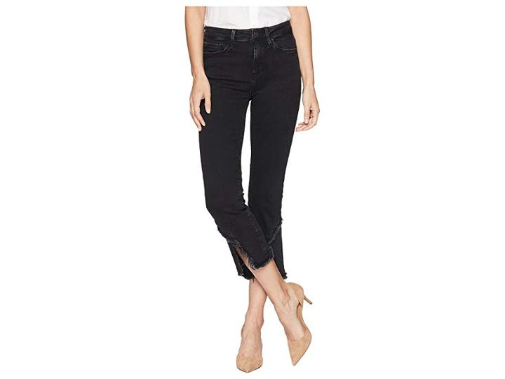 Mavi Jeans Anika Cropped Flare In Smoke Slit Hem (smoke Slit Hem) Women's Jeans
