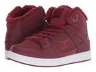 Dc Kids Pure High-top Wnt (little Kid/big Kid) (burgundy) Girls Shoes