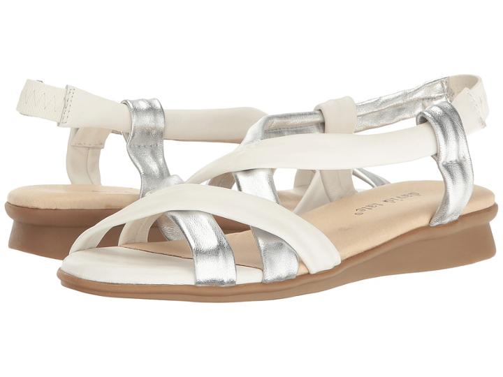 David Tate Bay (white Lamb) Women's Sandals