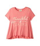 People's Project La Kids Thankful Tee (big Kids) (coral) Girl's T Shirt