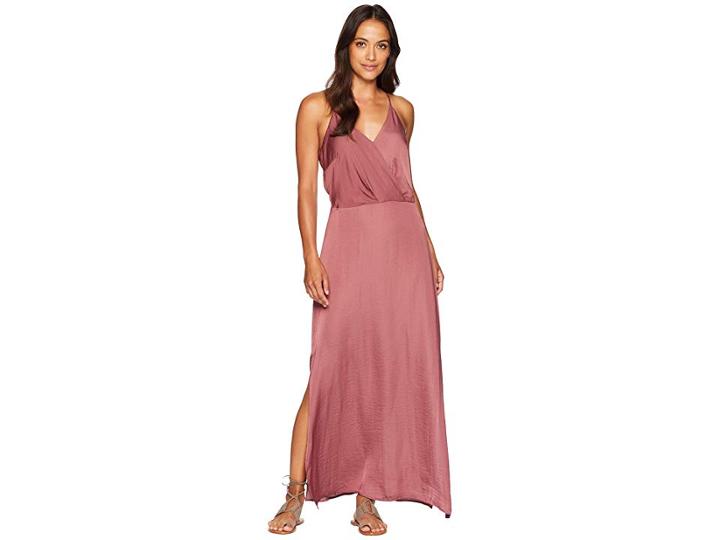 Vince Camuto Sleeveless Wrap Front Rumple Maxi Dress (summer Rose) Women's Dress