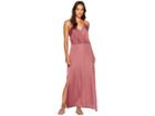 Vince Camuto Sleeveless Wrap Front Rumple Maxi Dress (summer Rose) Women's Dress