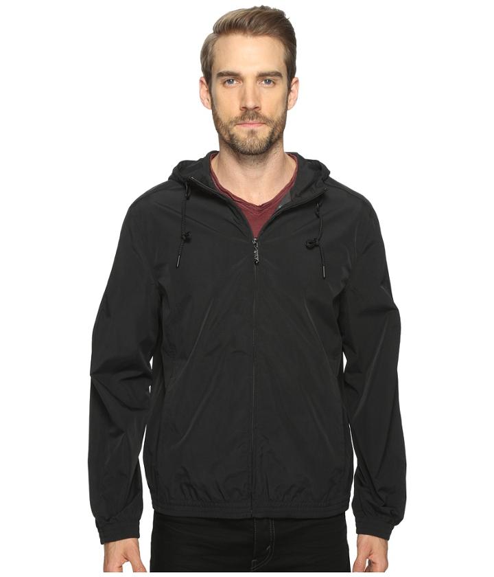 Marc New York By Andrew Marc Rogers Hooded Bomber Jacket (black) Men's Coat