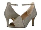 Vaneli Totem (platinum Nizza Fabric/matching Elastic/gold Buckle) Women's 1-2 Inch Heel Shoes