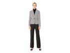 Le Suit Button Shawl Collar Novelty Pants Suit (ivory/black) Women's Suits Sets