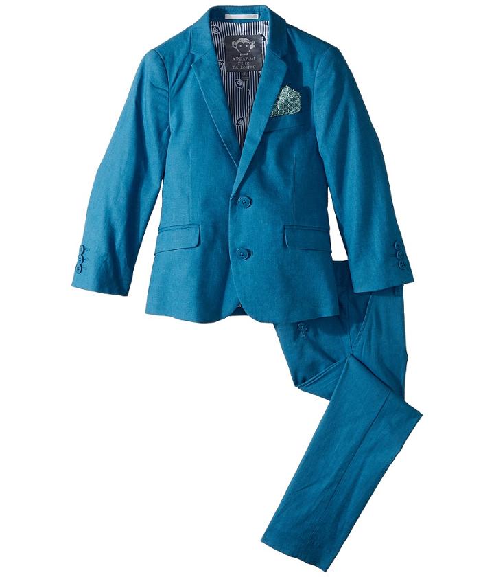 Appaman Kids Two-piece Mod Suit (toddler/little Kids/big Kids) (teal) Boy's Suits Sets