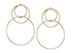 Steve Madden Interlock Hoop Post Earrings (gold) Earring