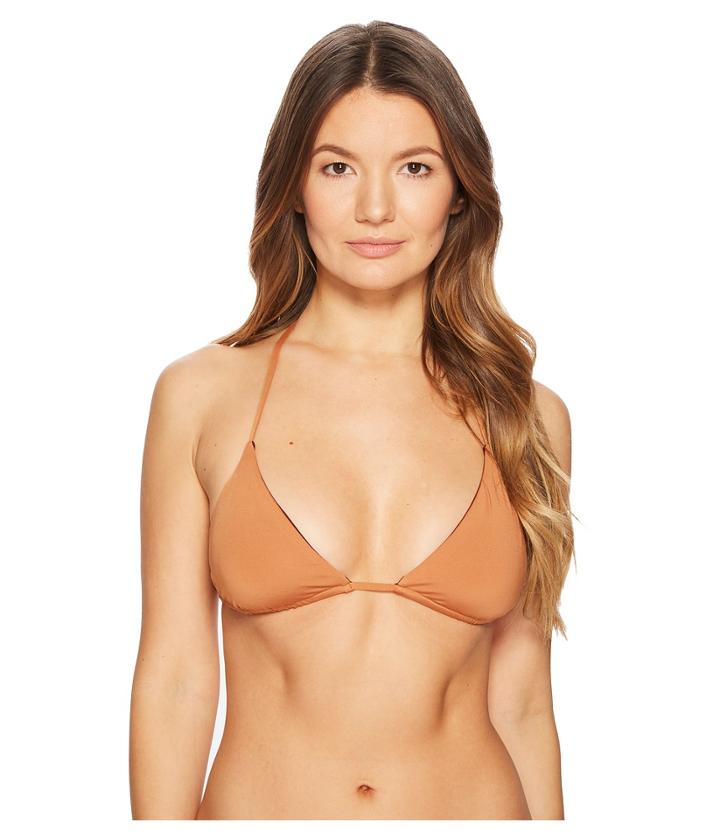 Skin Joan Top (bronze/burgundy) Women's Swimwear