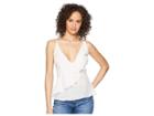 Bb Dakota Steffi Crinkle Gauze Ruffle Top (dirty White) Women's Clothing