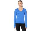 Reebok Long Sleeve Tee (crushed Cobalt) Women's Clothing