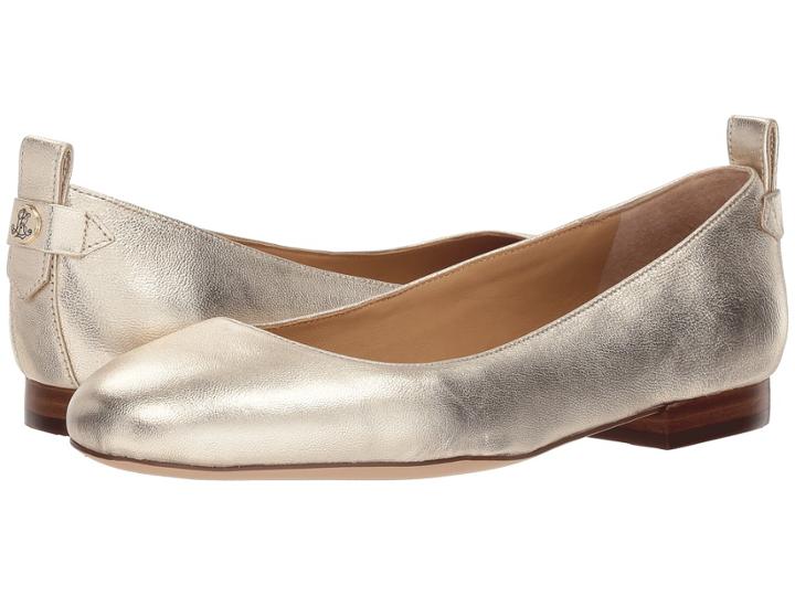 Lauren Ralph Lauren Glenna (platino Metallic Kidskin) Women's Shoes
