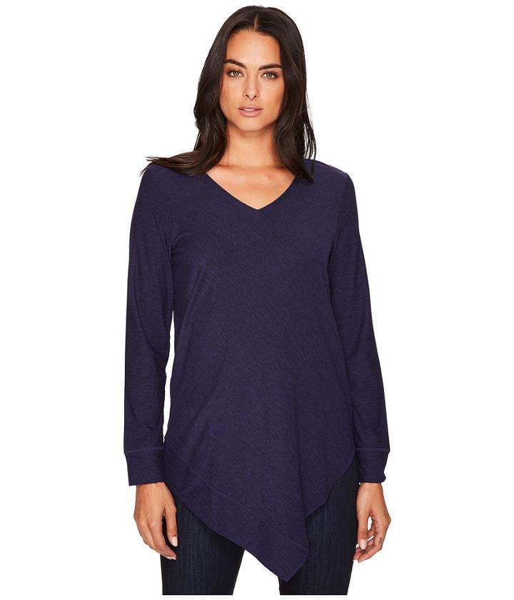 Exofficio Wanderlux Marl V-neck Tunic (blueprint Marl) Women's Clothing