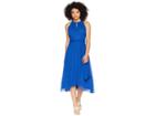 Tahari By Asl Sleeveless Keyhole Shift Dress (neon Royal) Women's Dress