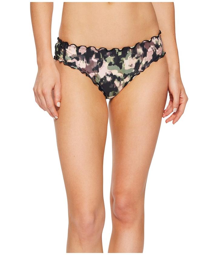 Lucky Brand Smokescreen Ruffled Scrunch Hipster (multicolored) Women's Swimwear