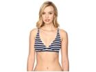 Tommy Bahama Breton Stripe Over-the-shoulder Bikini Top (mare Navy/white) Women's Swimwear