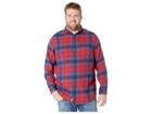 Original Penguin Big Tall Ombre Plaid Cotton Long Sleeve Woven (biking Red) Men's Clothing