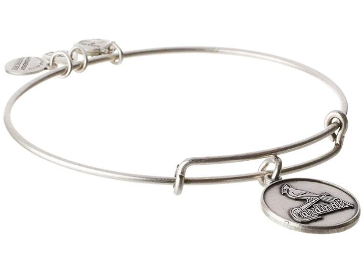 Alex And Ani Mlb(r) St. Louis Cardinalstm Charm Bangle (rafaelian Silver Finish) Bracelet