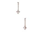Kate Spade New York Rise And Shine Linear Earrings (clear/rose Gold) Earring