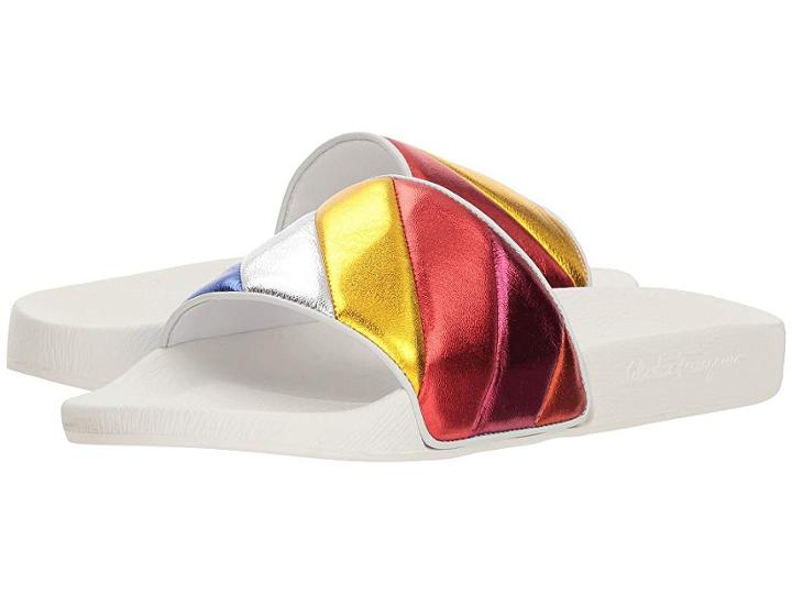 Salvatore Ferragamo Groove R (emeraude) Women's Sandals